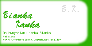 bianka kanka business card